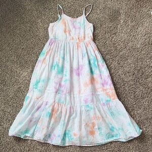 Cat & Jack Colorful Tie-Dye Kids Maxi Dress M 7/8 💯 cotton